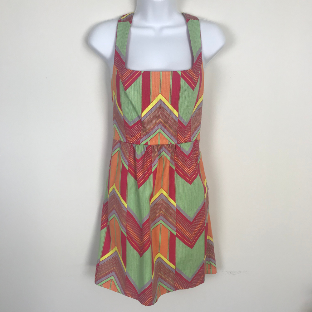 Judith March Pink Multicolored  Strap Backed Dress